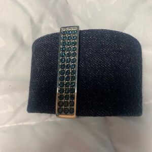 Swarovski denim cuff with blue stines